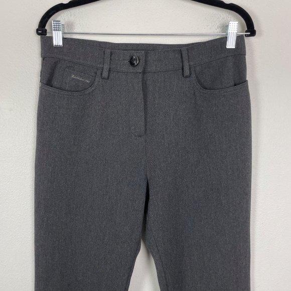 Weekend Max Mara Woman's 8 Gray High Rise Classic 5 Pocket Trouser Pants - Picture 2 of 12